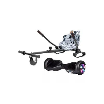 Zimx HB1 Hoverboard & HK4 Hoverkart Combo | Black & Camo Grey